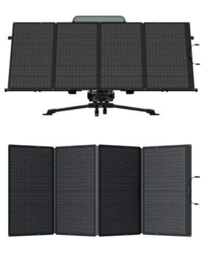 Pannello con inseguitore solare della marca Ecoflow. Tracker solare