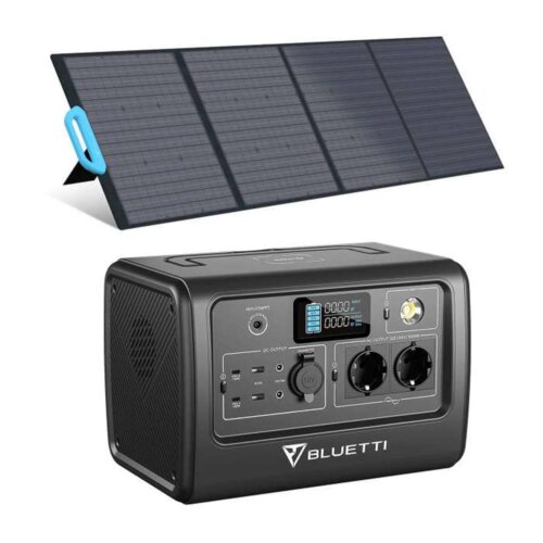 Kit solare portatile Bluetti composto da powerstation EB70 e pannello PV200 da 200W