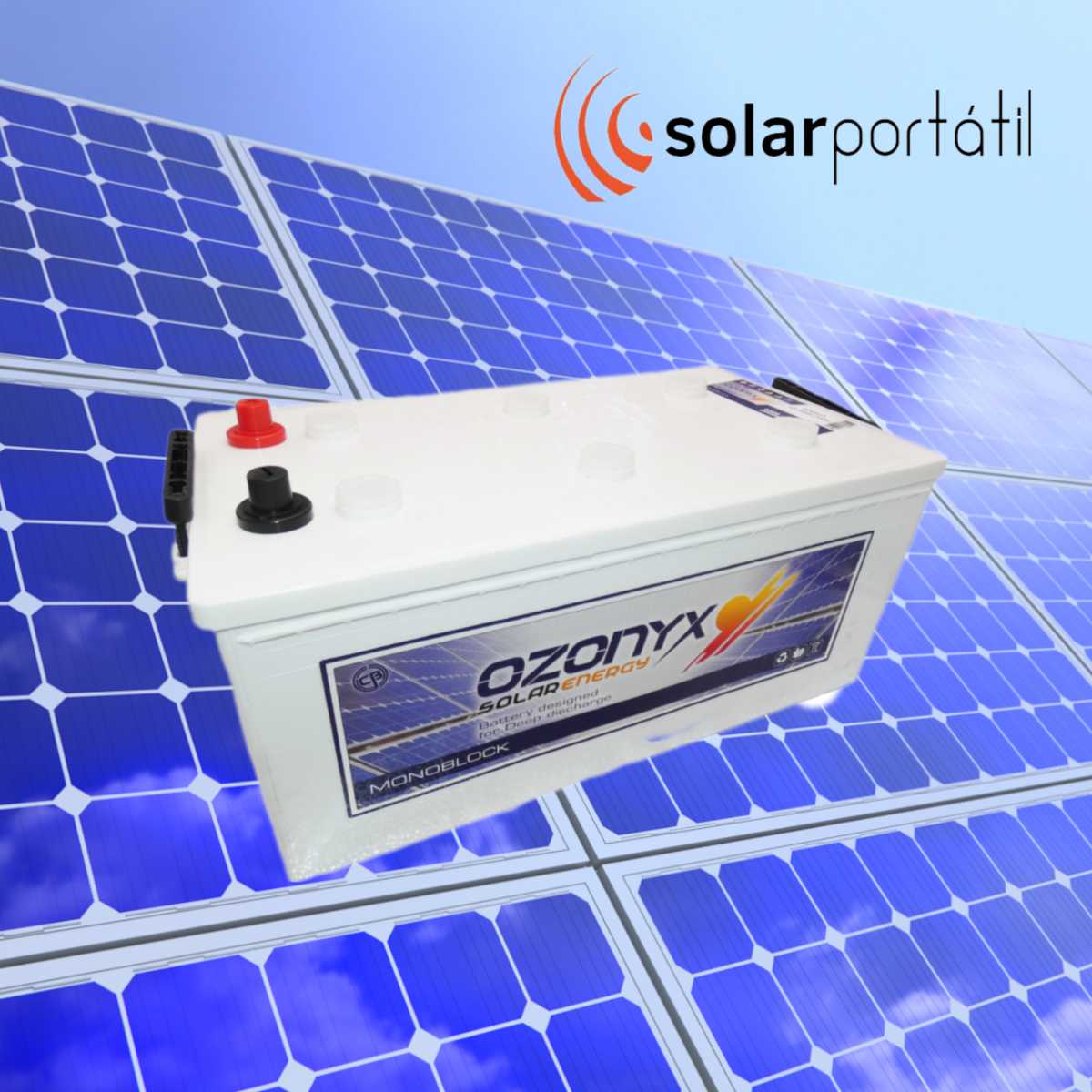 Batería Ozonyx para paneles solares. Solarportatil