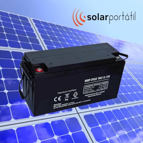 Batería para panel solar. Logo Solar Portátil (web)