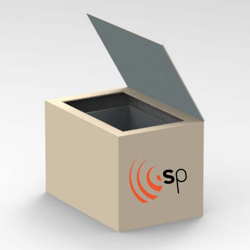 Horno solar casero construido con materiales reciclables, como cajas de cartón.